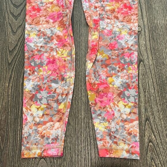 Lululemon Align Legging Pants High Rise 25" Inflorescence Floral Pink Size 4 - Picture 2 of 7